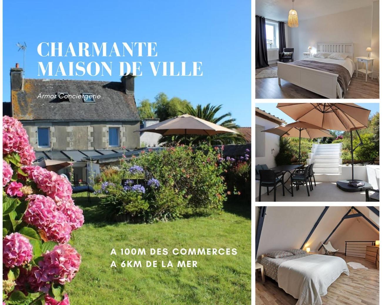 Lanmeur Charmante Maison De Ville A 6 Km De La Mer מראה חיצוני תמונה
